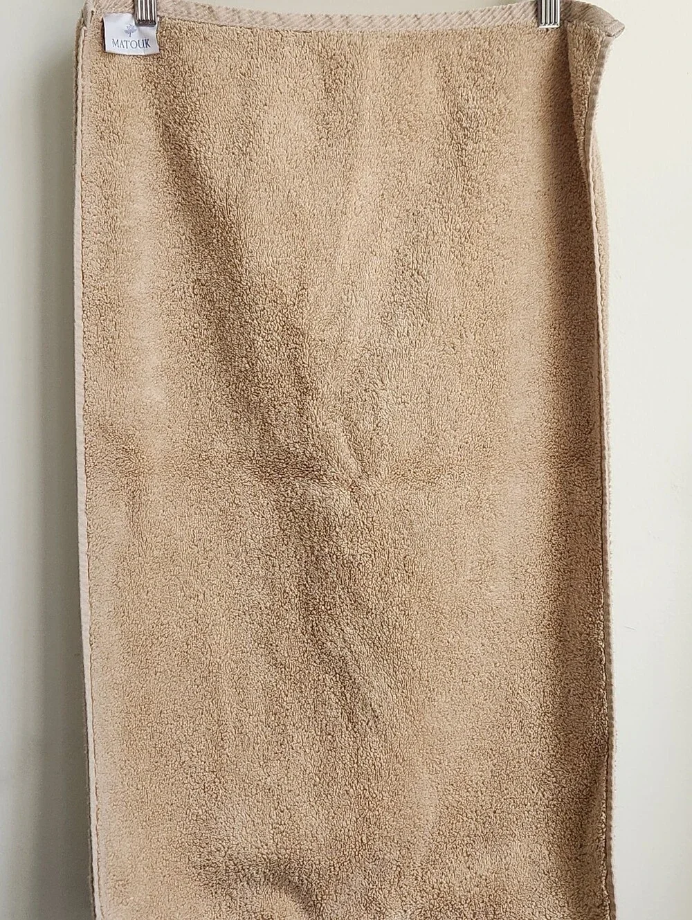 Matouk Hand Towel Tan 100% Cotton Classic Luxury